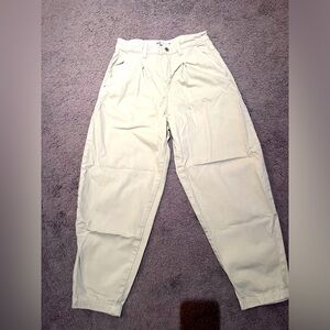 Zara Cream High-Waisted Pants